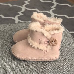 Pink ugg baby boots